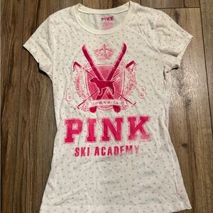 Vintage Y2K Victoria’s Secret PINK Dog Ski Academy Shirt 💗